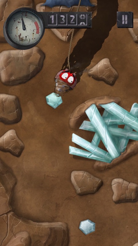 Dig Three crystal caves gameplay